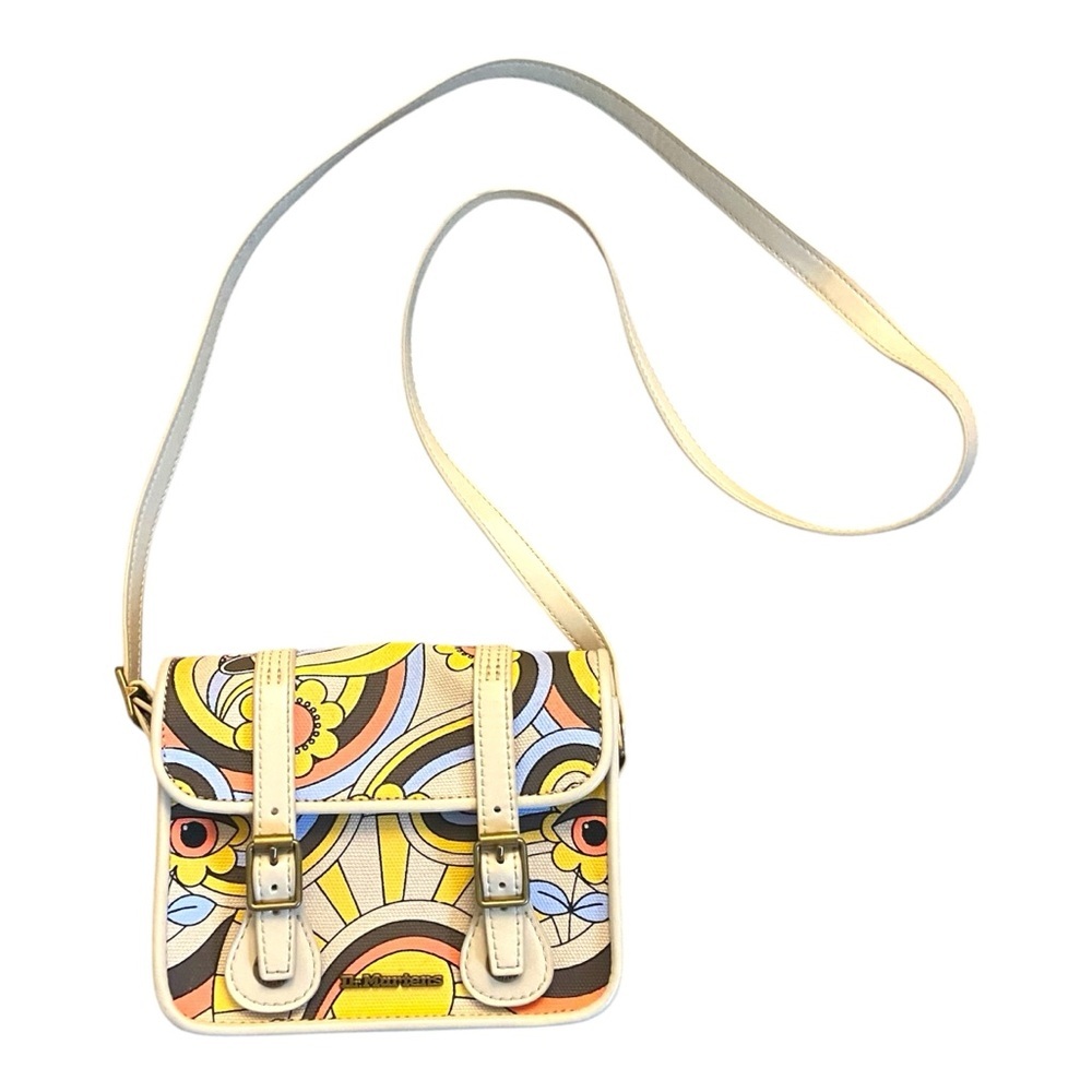 Dr. Martens, Vegan 7 inch Retro Canvas Crossbody Bag in Parchment Beige